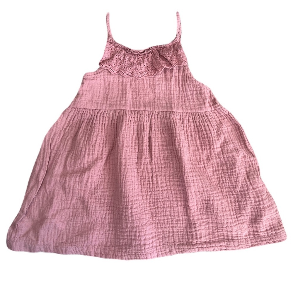 Zara Pink Kids Muslin Dress
